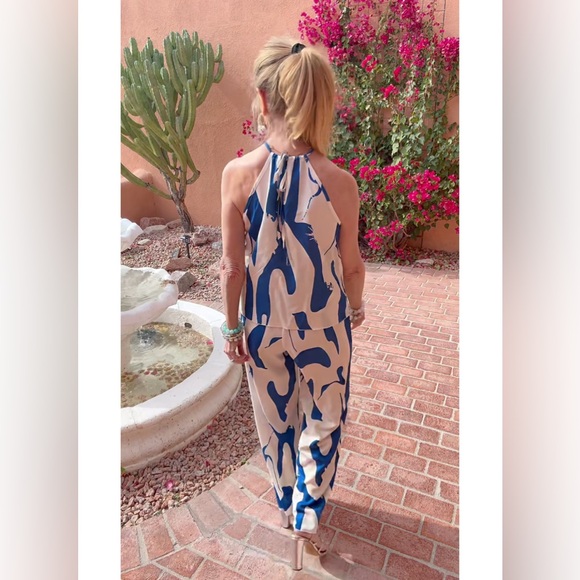 NIP BLUE TOP & PANT SET-M - Picture 5 of 17